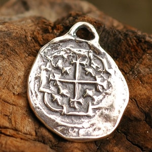 Reproduction Spanish Reale Charm in Sterling Silver, CatD-39