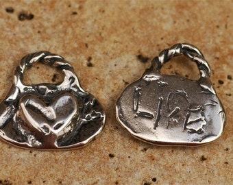 Artisan Life HEART Charm  in Sterling Silver CatD-29 (ONE)