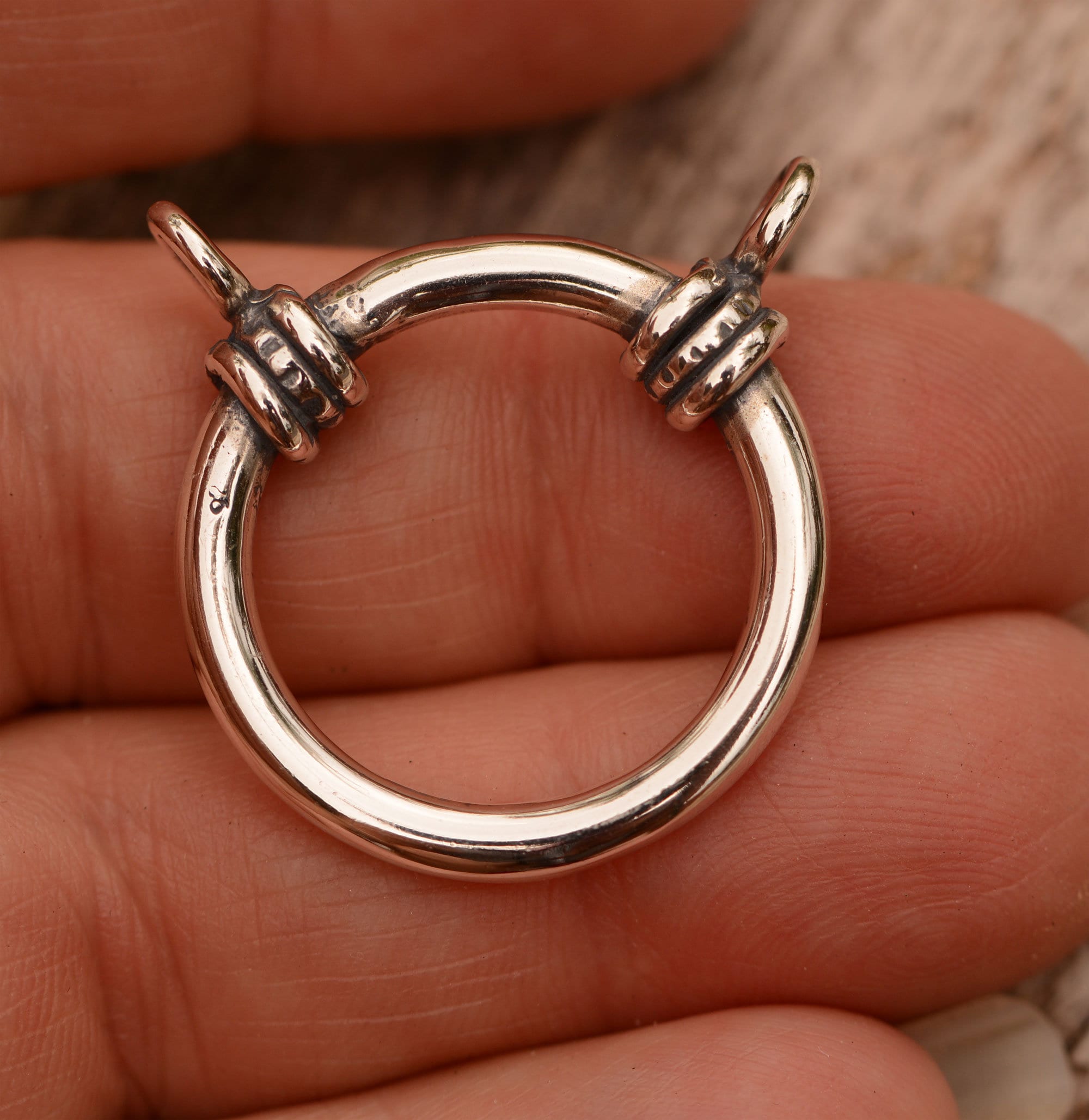 Sterling Silver Two Ring Charm Holder Pn 812 One Etsy