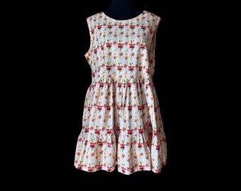 Vintage 1980's handmade cotton dress - Size Large