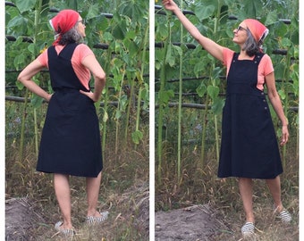 black long jumper dress