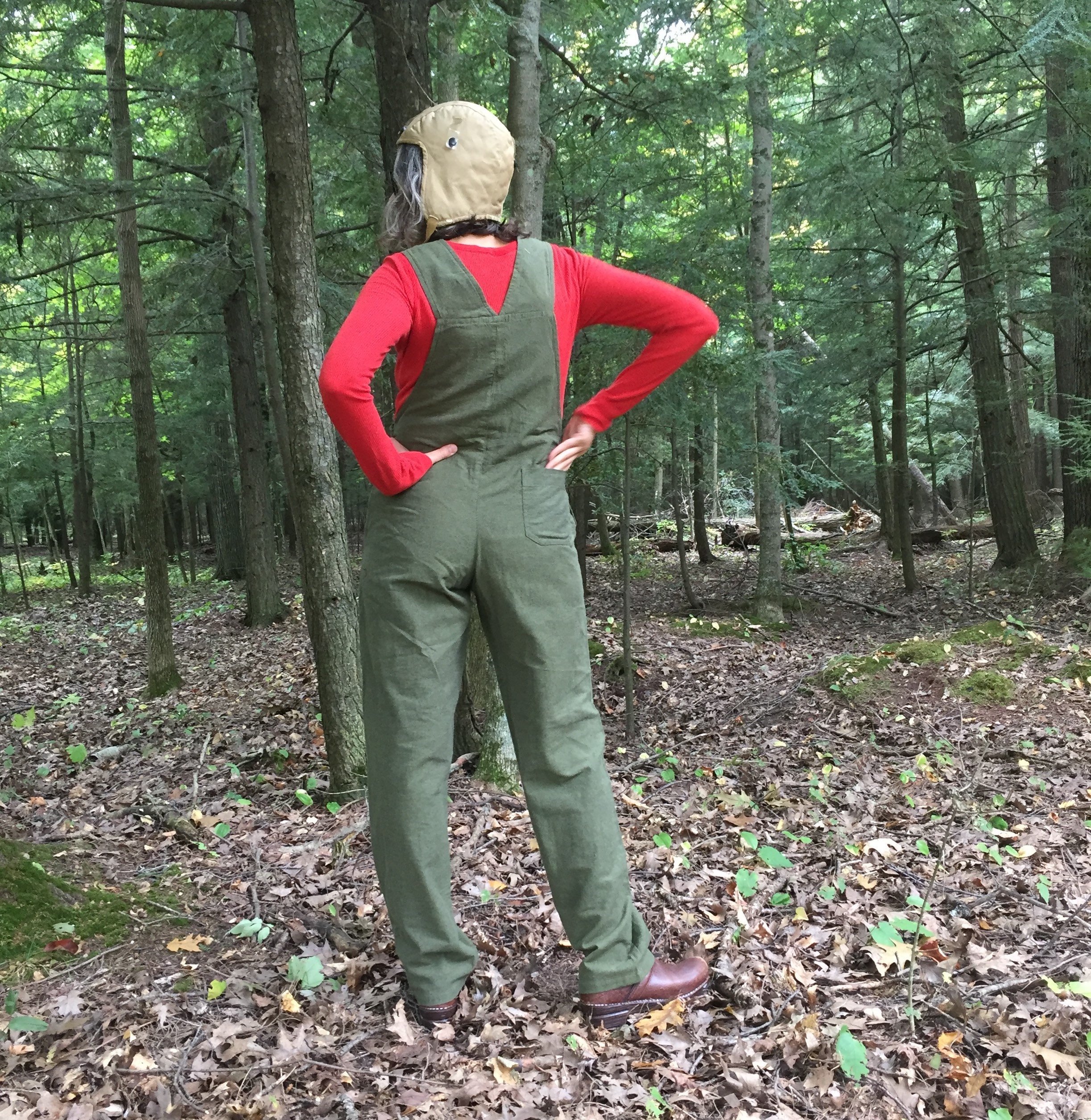 Sizes XS-XL - Olive Green Bib Overalls - Full Length in Fair