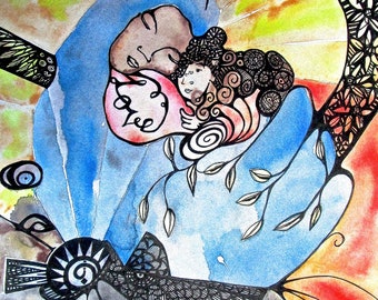 Mother Love - Archival Ink Giclee Print - Dawn Patel Art