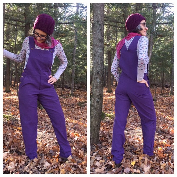 Purple Overalls Etsy