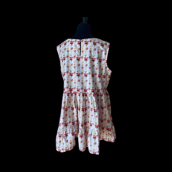 Vintage 1980's handmade cotton dress - Size Large - image 2