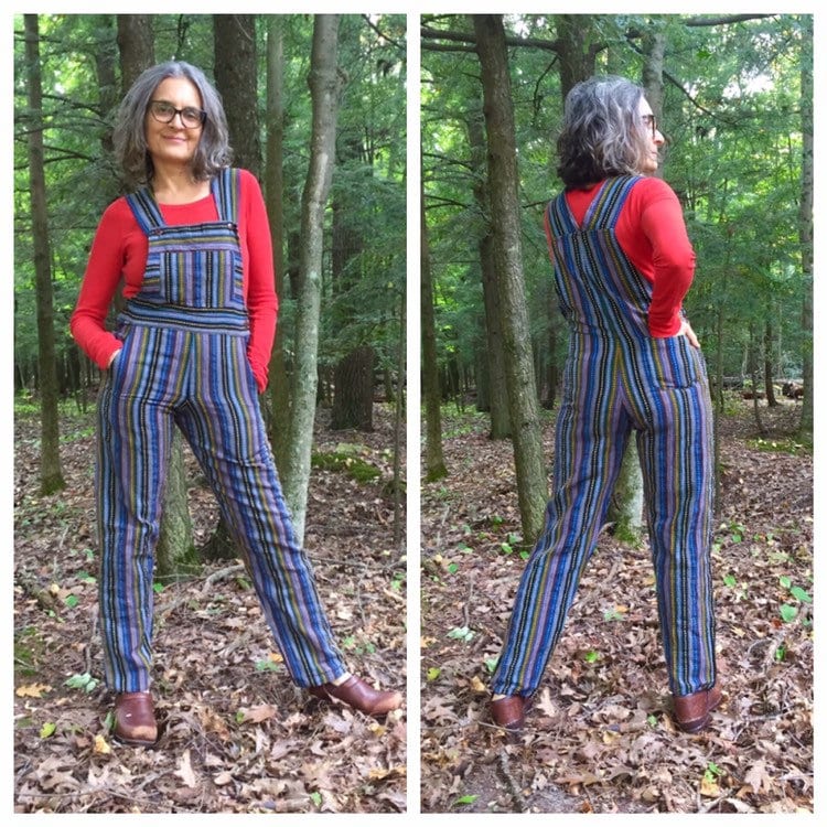 Embroidered Stripes Bib Overalls with full length pants Etsy