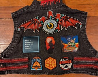 OOAK Castlevania Cropped Battle Vest