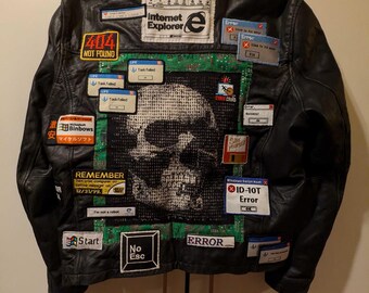 OOAK Hacker Glitch Battle Jacket