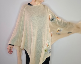 Poncho fleuri