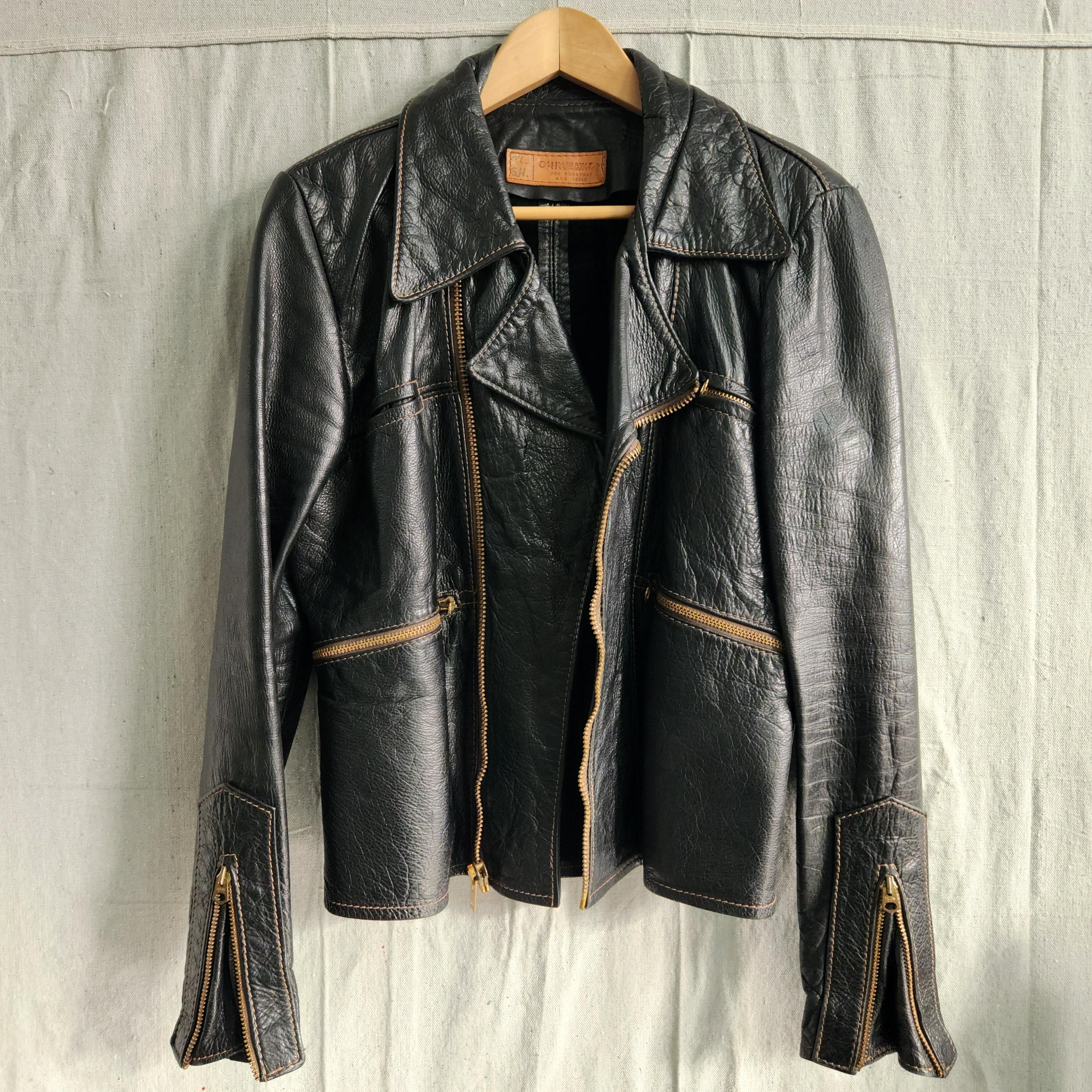 ジャケット・アウター USA Vintage Oshwahkon leather jacket Pre-Owned Burgundy Oshwahkon Leather Jacket 04LTY-002