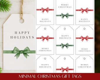 Printable Elegant Christmas Gift Tags