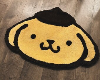 Pompompurin Custom Rug / Handmade tufted rug for Anime fans and Gamers / Aesthetic Room Decor / Cute Rug