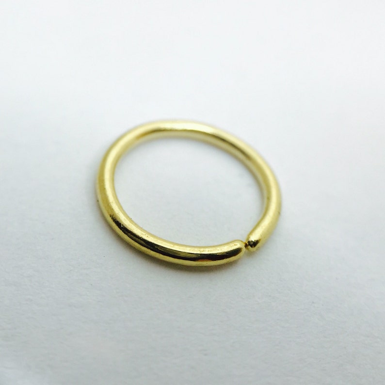 18k Solid Gold Cartilage Hoop 8mm 18ga Recycled Sustainable Etsy