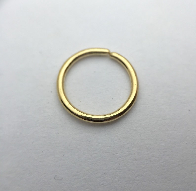 18k Solid Gold Cartilage Hoop 8mm 18ga Recycled Sustainable Etsy