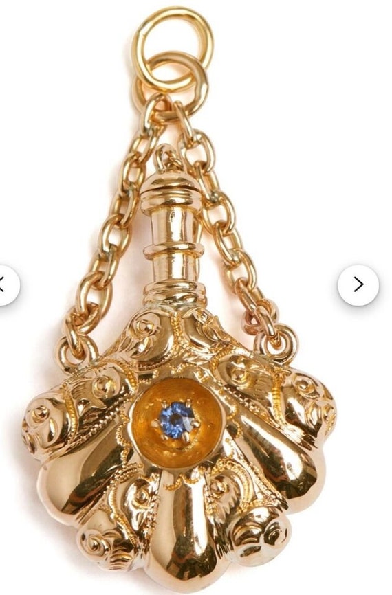 antique pendant 14k gold fine jewelry sapphire eng