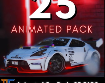 Fivem Animated Car Pack 25 CARS|25 CRAZY Animated Cars with Realistic Handling and Optimized Textures Exclusive for FiveM|Grand Theft Auto 5