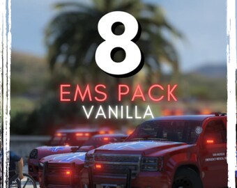 Fivem EMS Vanillepakket | 8 Voertuigen | Fivem-autopakket | Hoge kwaliteit | Fivem Klaar | Fivem Vanille-autopakket | Grand Theft Auto V