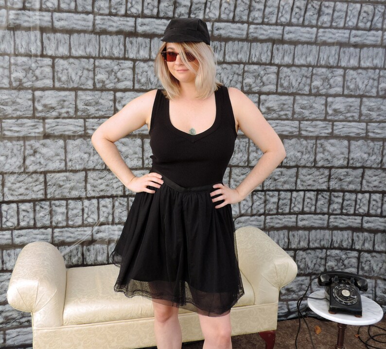 Upcycled cotton sweater vest with skull and bones insert size medium large image 6