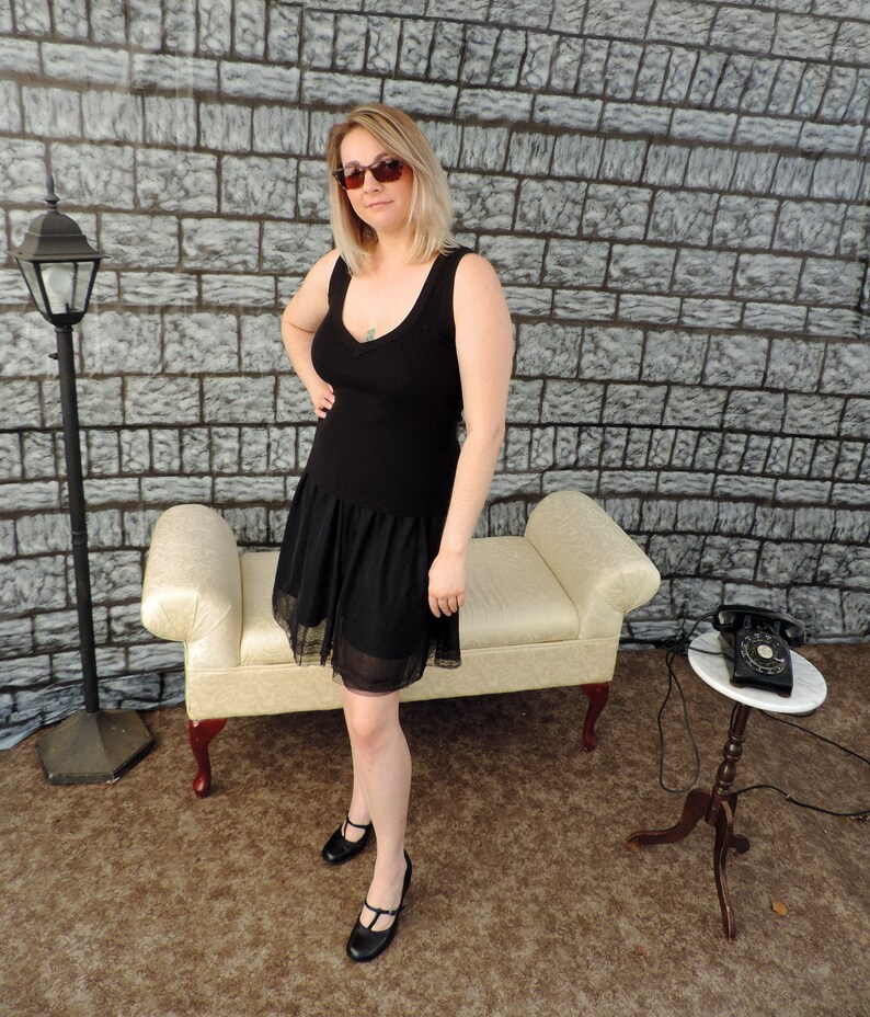 Upcycled cotton sweater vest with skull and bones insert size medium large image 2