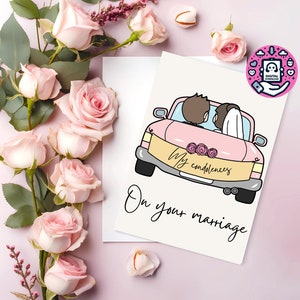 Condolências pelo seu casamento, cartão de casamento, cartão comemorativo, cartão engraçado, download digital, noivos, parabéns pelo seu casamento