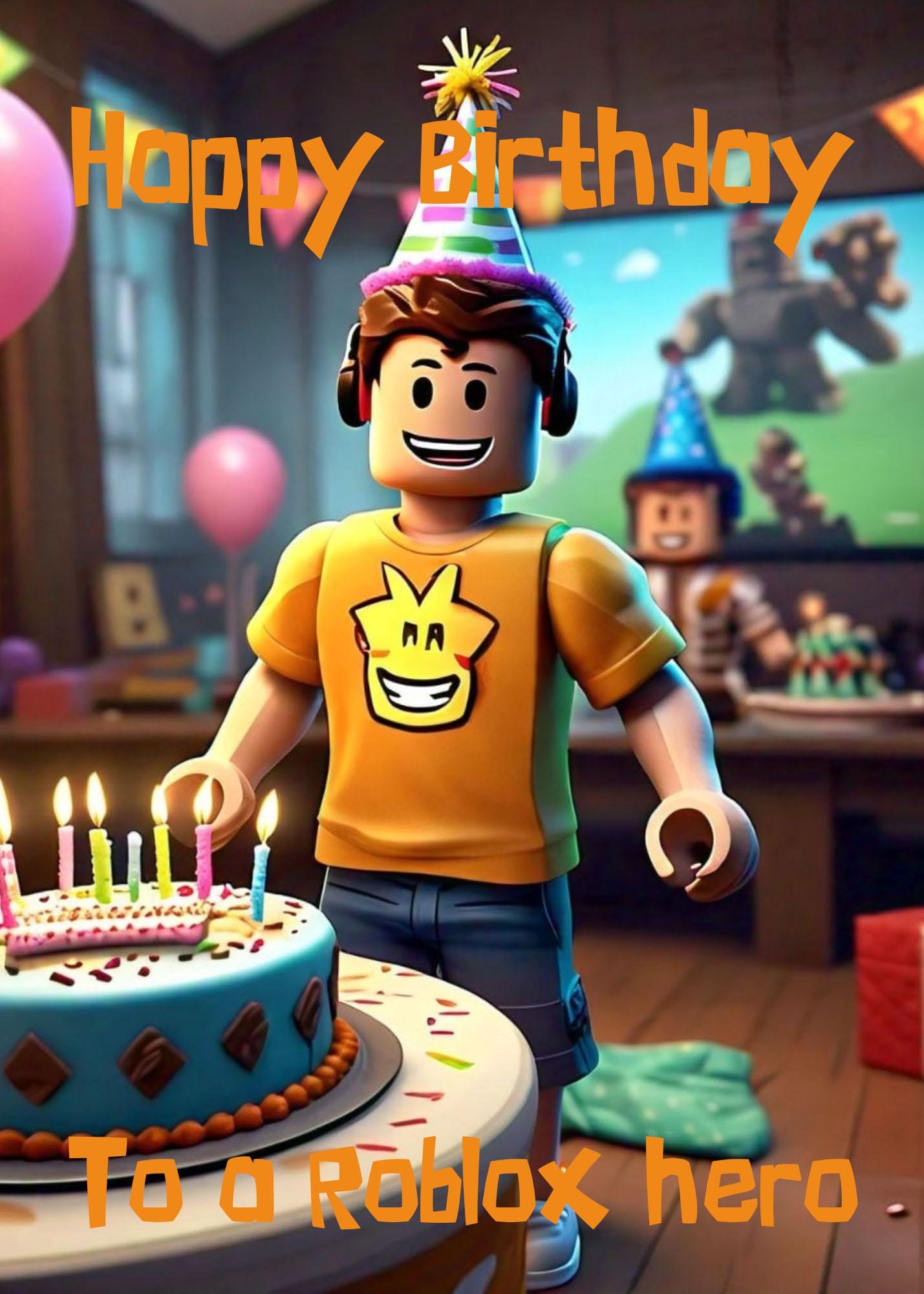 Roblox Birthday Card, Birthday Card, Digital Download, Roblox, Gamer