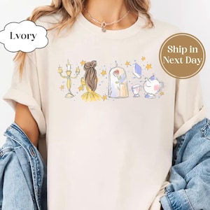 Watercolor Disney Belle Princess Shirt, Beauty and the Beast Tee, Tale as old as time, Girly aesthetic Disney Girls trip tee, Magic Kingdom