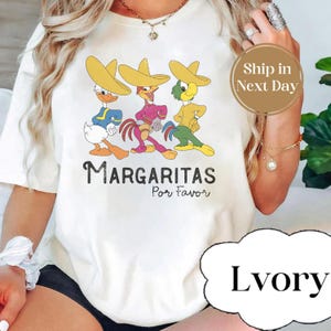 Disney Margarita Shirt - Disney vintage comfort colors shirt - Disney Epcot shirt - margaritas por favor tank - The Three Caballeros shirt
