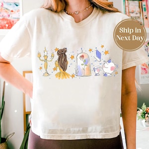 Watercolor Disney Belle Princess Shirt, Beauty and the Beast Tee, Tale as old as time, Girly aesthetic Disney Girls trip tee, Magic Kingdom