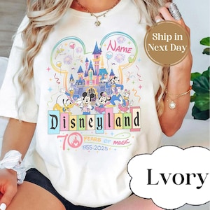 Retro Disneyland 70-jähriges Jubiläum 1955-2025 Hemd, 70 Jahre magisches Hemd, Disneyland Familienurlaub 2025 Hemd, Platin Feier T-Shirt