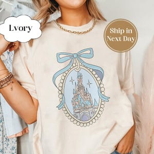 Comfort Color® Disney Magical Castle Shirt, Magic Kingdom Blue Coquette Shirt, Disney Castle Fairytale Shirt, Disneyworld Family Trip