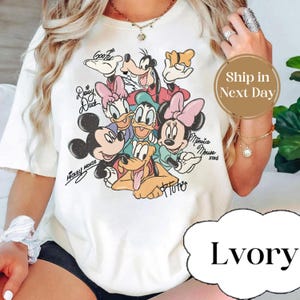 Retro Mickey and Friends Signatures Shirt, Magical Shirt, Disney Characters Tee, Disney Mouse Head Tee, Mickey & Co Gift, Disney Tee