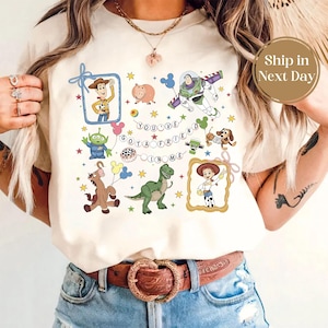 Retro Coquette Disney Toy Story You&#39;ve Got A Friend In Me T-shirt, Toy Story Characters shirt, Disneyland Trip Shirt, Family Matching Tee