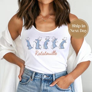 Ratatouille Doodle Crop Tank, Remy Rat Baby tee, Disneys Epcot Crop, Epcot World Showcase tank top, French Pavilion, Disneyland Paris shirt