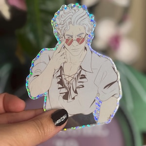 Baldur’s Gate 3: Astarion Heart-shaped glasses Holographic Vinyl Sticker