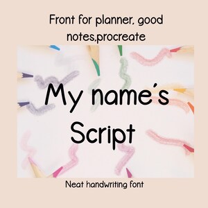 Snyggt handskriftstypsnitt: Enkelt typsnitt för Goodnotes, Procreate