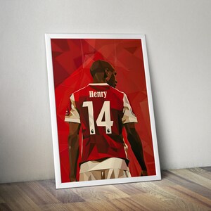 Thierry Henry Poster | Sports Prints | Football Prints | Aesthetic Colors | Football Decor | Wall Decor Poster | Football Gifts