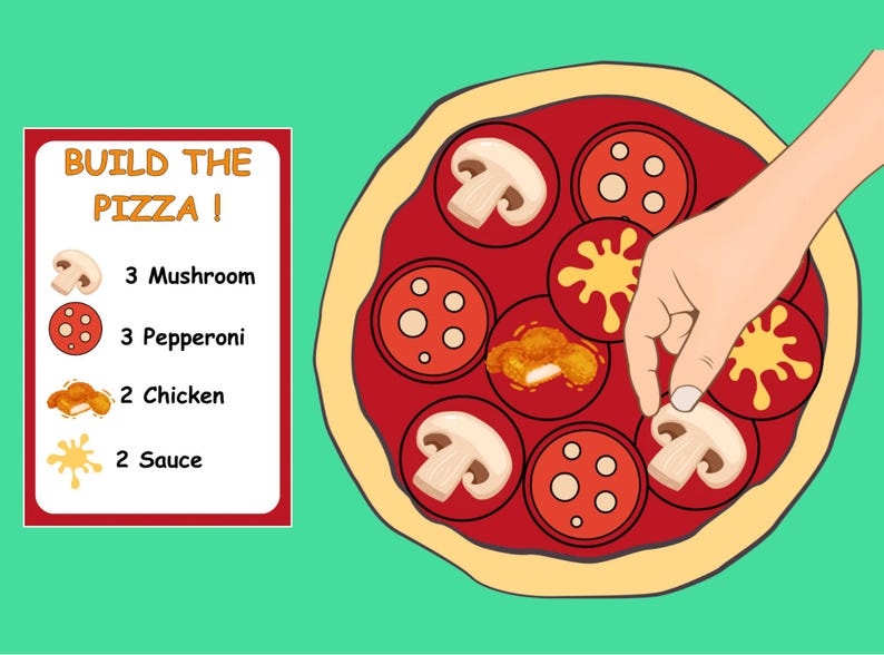 BUILD A PIZZA | Craft Printable | Kid's Activities | Interactive ...