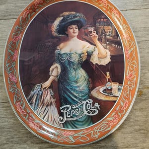 Pepsi-Cola oval metal serving tray