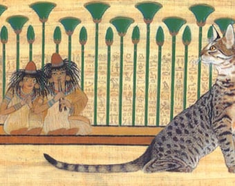 egyptian mau cat art open edition print