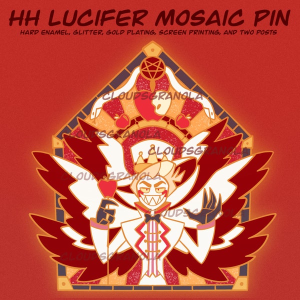Lucifer Morningstar Mosaic Hard Enamel Pin