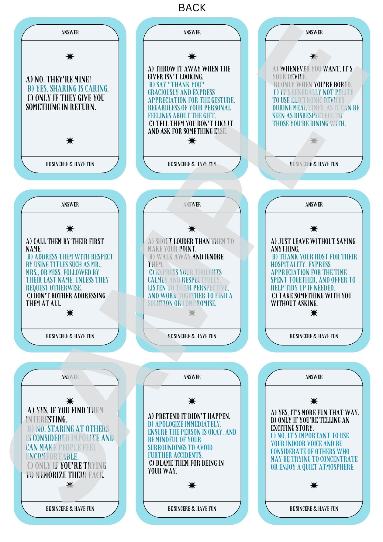 Manners Matter: the Fun Etiquette Quiz Game for Kids | Classroom ...