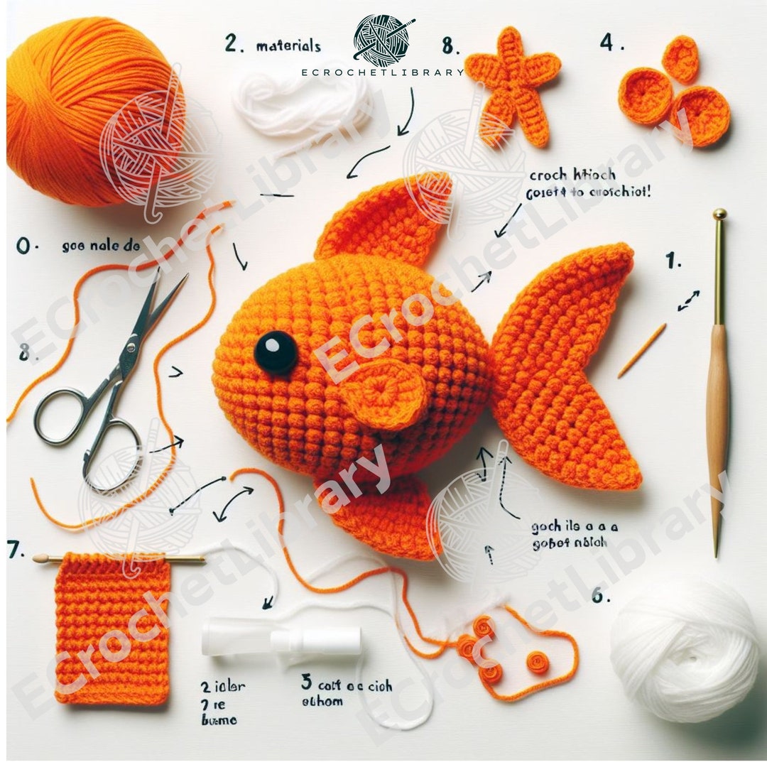 Simple Gold Fish Pattern Explore Our Adorable Crochet Gold Fish Pattern Handcrafted With Love ...