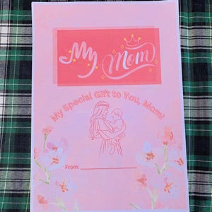Libro de actividades imprimible para el Día de la Madre para niños / Regalo para mamá de parte de su hijo o hija / Actividades divertidas, cupones, poemas y dibujos / De 7 a 12 años