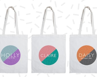 Personalised Tote Bag | Sprinkles | Choose your text - Perfect for Weddings, Bridesmaids, Bridal Shower, Birthdays, Party bags