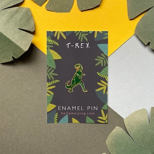 T Rex Enamel Pin Badge