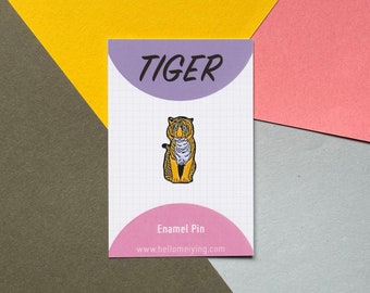 Tiger Enamel Pin Badge