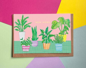 New Home - House Plants | Greetings Card