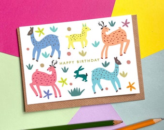 Fawn, Happy Birthday | Greetings Card