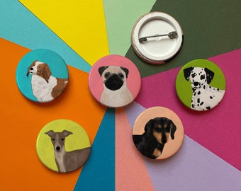 Badge bouton 38mm - Chiens