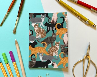 A6 Mini Notebook - Cats